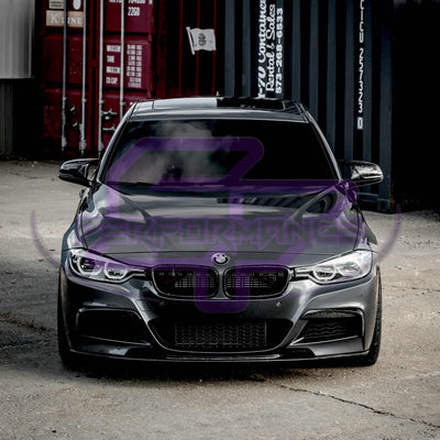 MAD Style Carbon Fiber Front Lip & Upper Splitter 3 Series F30 (Bundle)